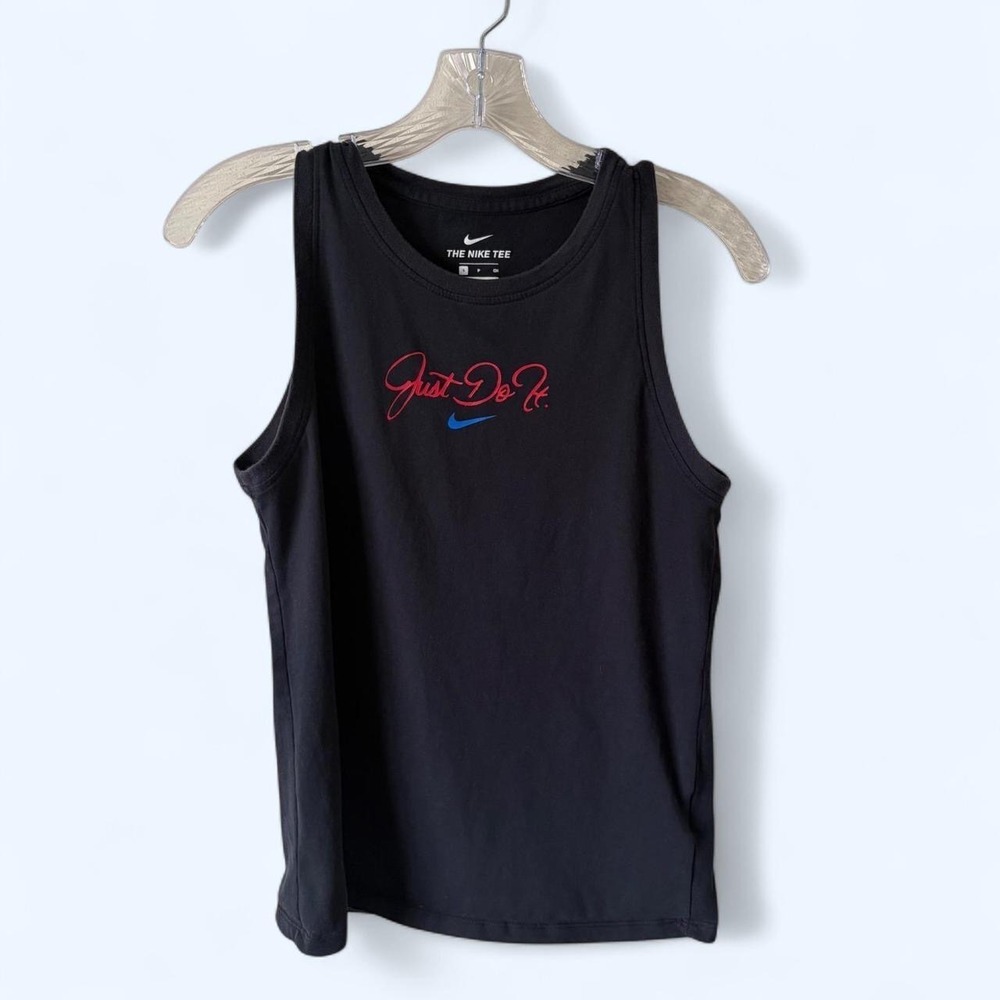 Nike Black Just Do It Script Graphic Tank Top Size S Athleisure Streetwear